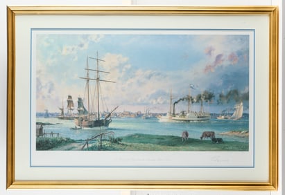 John Stobart "Detroit from Canada" Print S/N