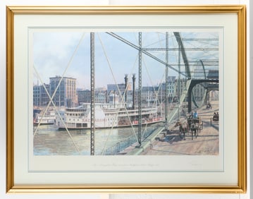 John Stobart "Pittsburg: Monongahela Wharf" S/N Print