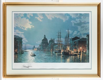 John Stobart "Venice Moonlight" Print S/N 1992