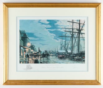 John Stobart "Philadelphia: Delaware Avenue" S/N