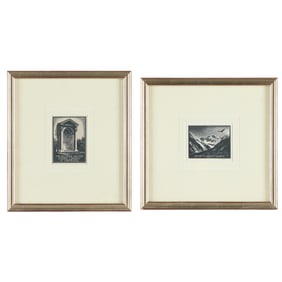2 Asa Cheffetz Wood Engraving Prints