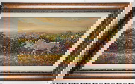 Leland Beaman Family of Horses Painting