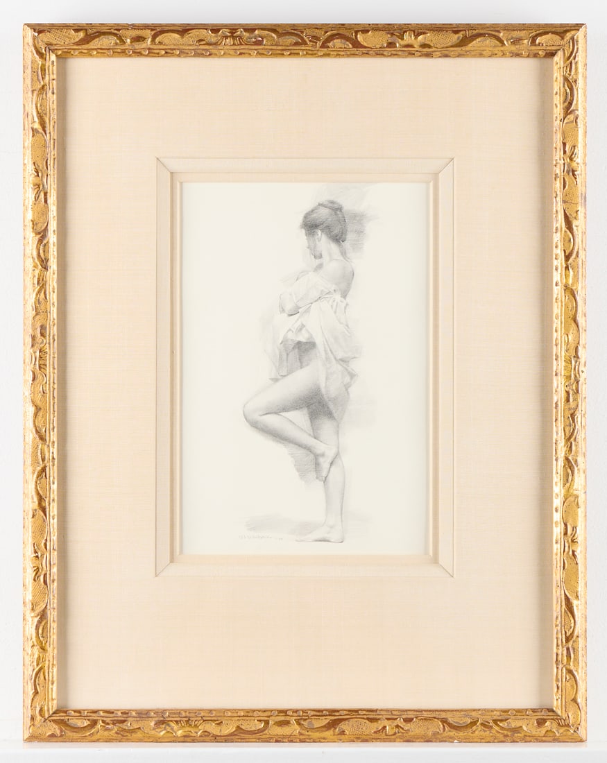 2 William Whitaker Drawings "Daphne" & "Bare Back" (1 of 8)