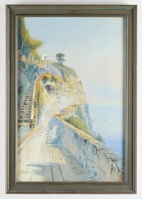 Giovanni Battista "Steps to Capri" Gauche Painting