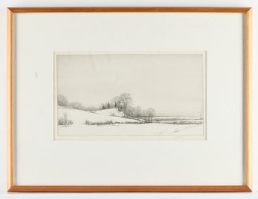 Kerr Eby "Tide Mill Marsh" Etching