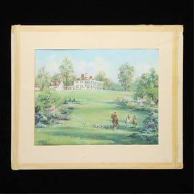John Berkey Landscape w/ Horses Painting