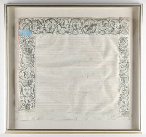 Antique Letter of Nobility Manuscript Document