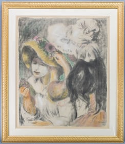 After Renoir, Pinning the Hat Hand Colored Print
