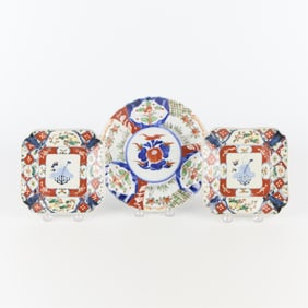 3 Japanese Imari Plates
