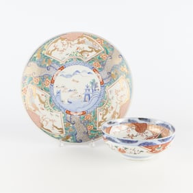 2 Japanese Imari Porcelain Dishes