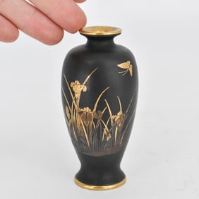 Small Japanese Mixed-Metal Vase