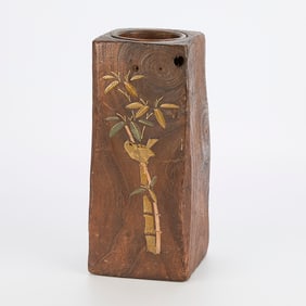 Japanese Lacquer Wood Vase