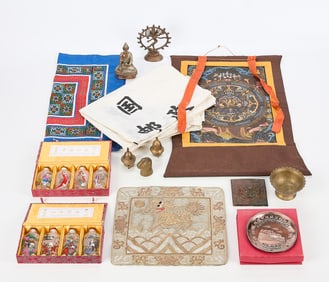 Group of Assorted Chinese & Tibetan Souvenirs