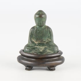 Seated Bronze Buddha Sculpture