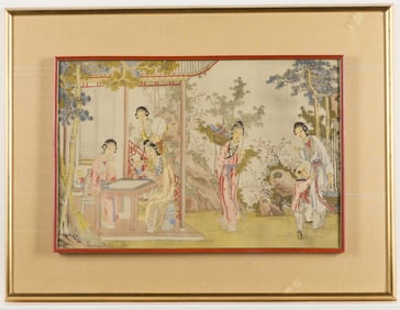 Chinese Print of Women and Children