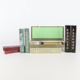 Group of Asian Painting Supplies