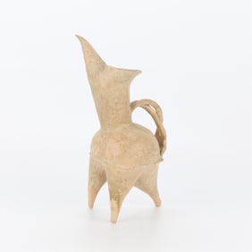 Neolithic-Style Chinese Ceramic Tripod Ewer