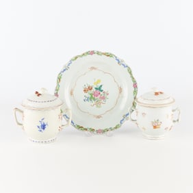 3 Pcs Chinese Export Porcelain