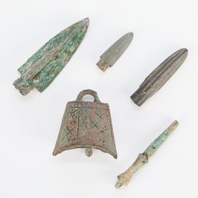Group Ancient Chinese Bronze Items