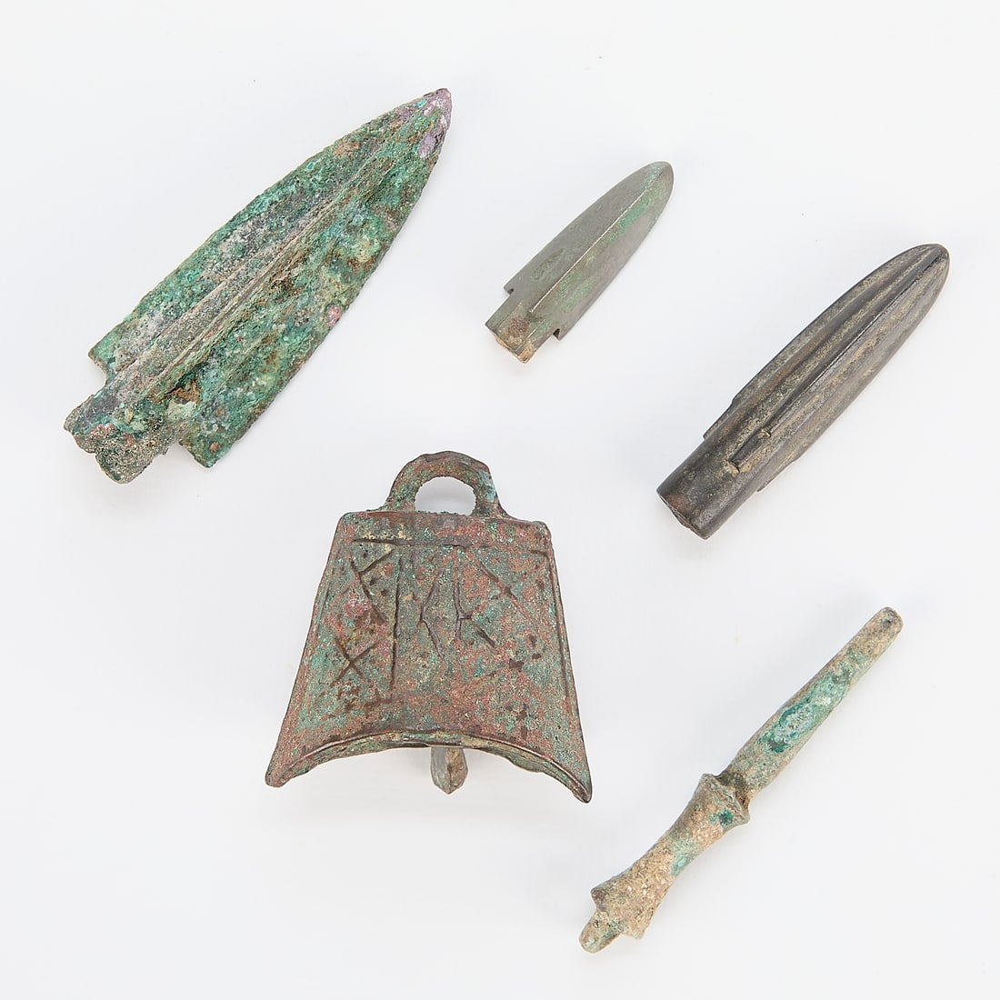 Group Ancient Chinese Bronze Items (1 of 3)