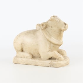 Carved Marble Holy Ox Nandi