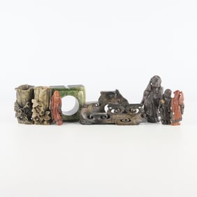 8 Asian Soapstone Carvings