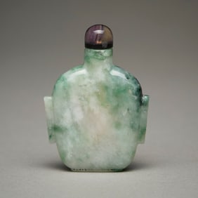 Antique Chinese Jadeite Snuff Bottle Ex. Museum