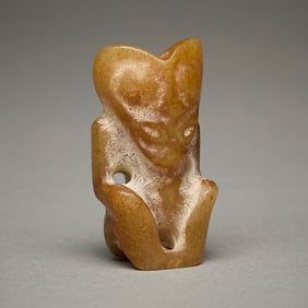Chinese Carved Hetian Jade Figure Pendant