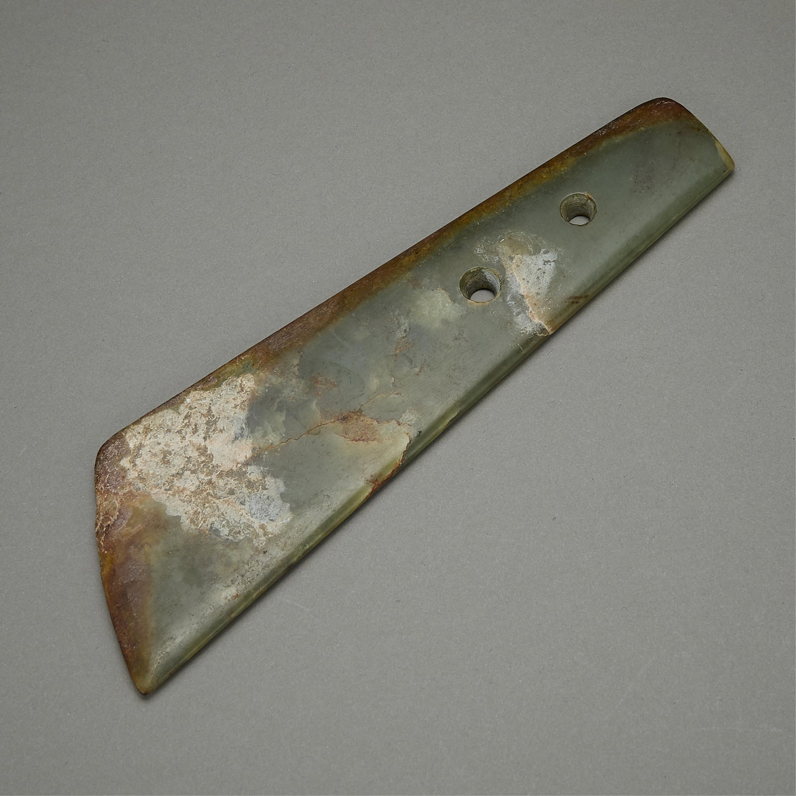 Old Chinese Carved Jade/Hardstone Gui Blade (1 of 5)