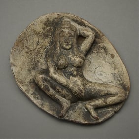 Old Chinese Carved Stone Erotic Female Figure