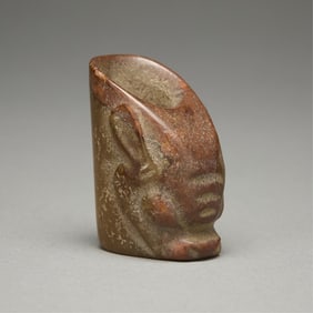 Chinese Carved Jade Slanted Tube Bead