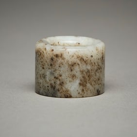Carved Chinese Jade Archer's Ring