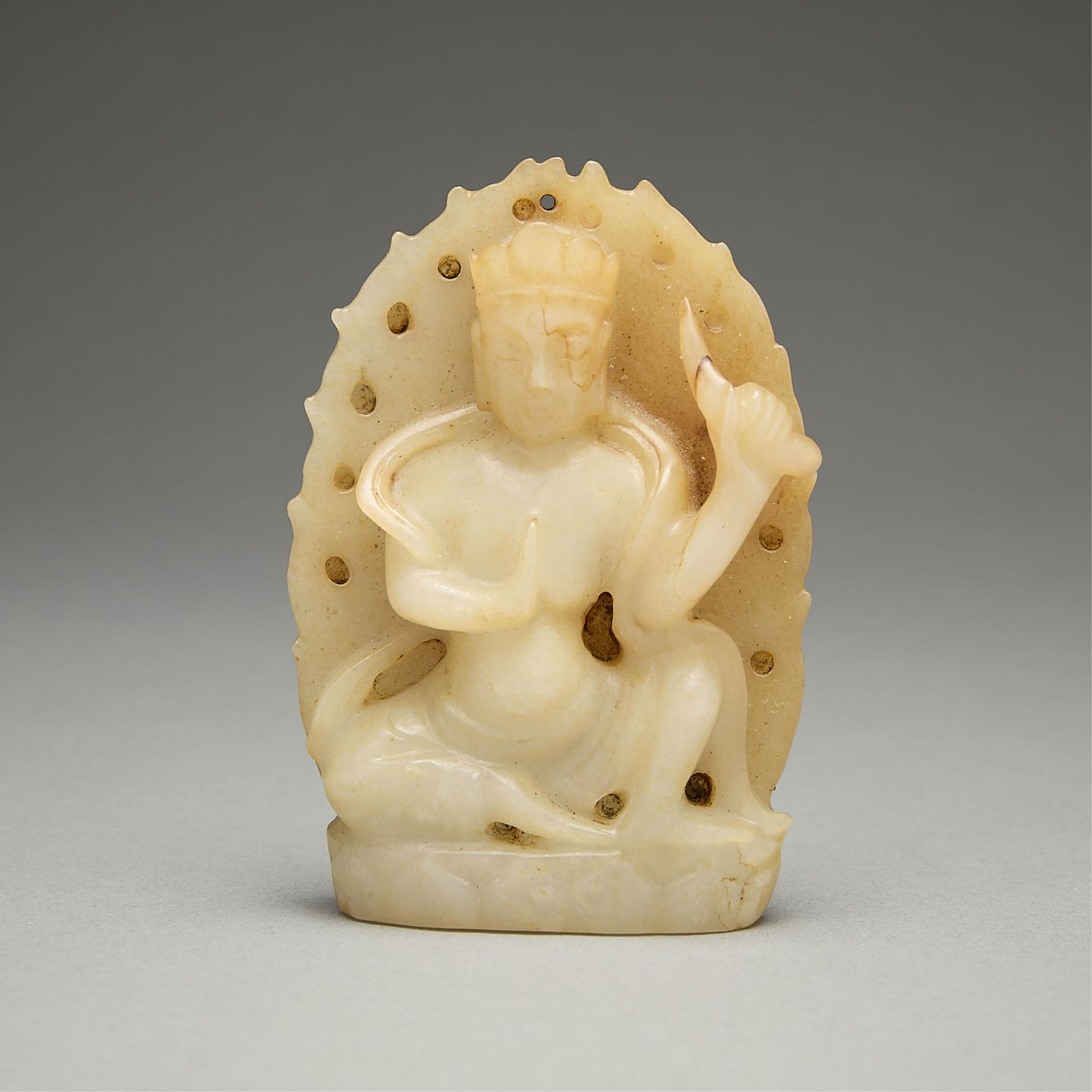 Chinese Carved Jade/Hardstone Buddha Ornament (1 of 6)