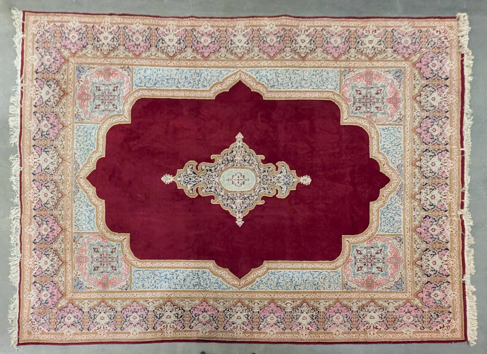 Vintage Persian Kerman Wool Rug (1 of 11)