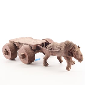 Homer Green Outsider Folk Art Rhino Cart