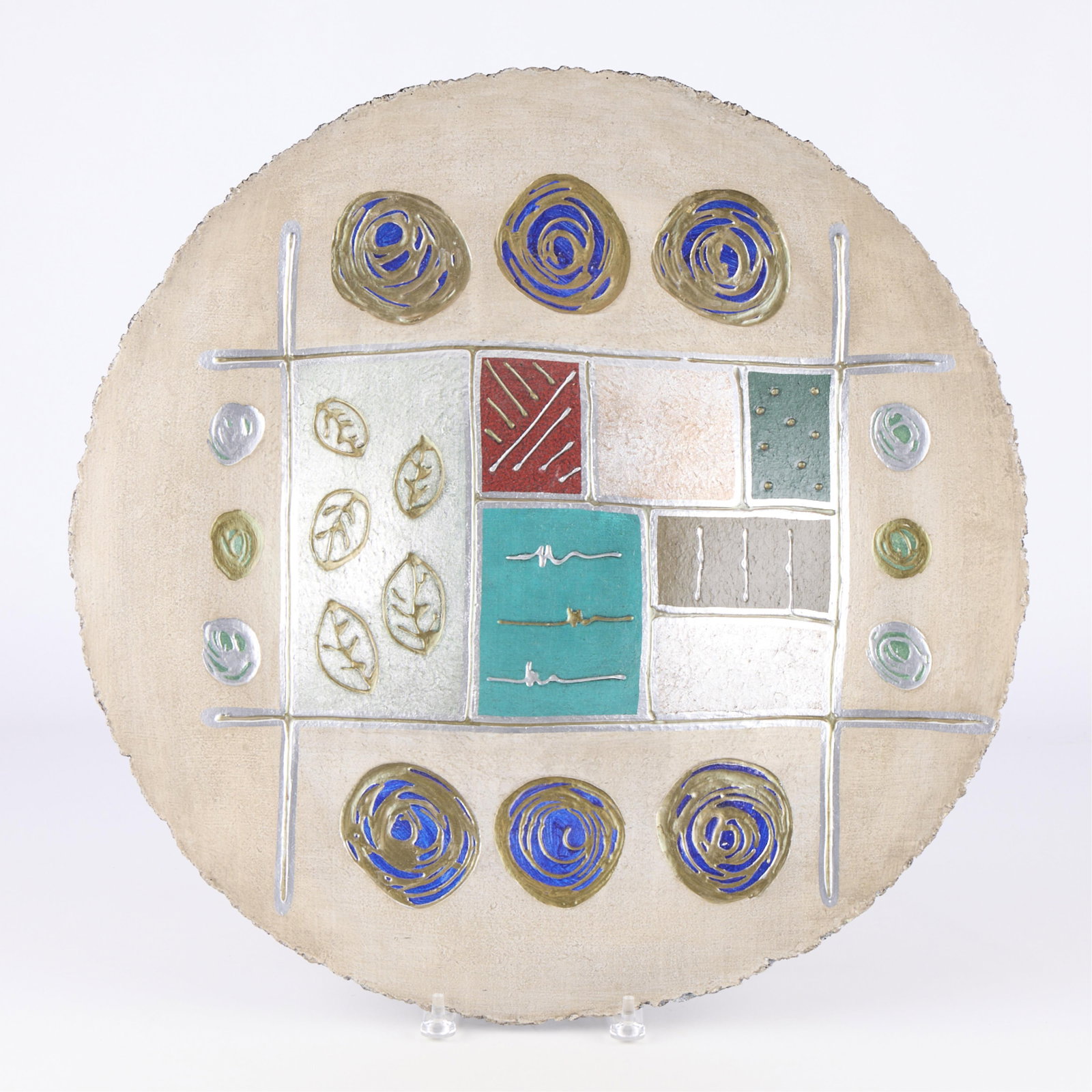 Doug Maxwell Wall Hanging Paper Mache Bowl 2005 (1 of 5)