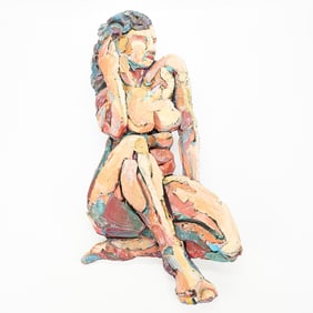 Lrg Linda West Abstract "Tahitian Dreamer" Metal Sculpture