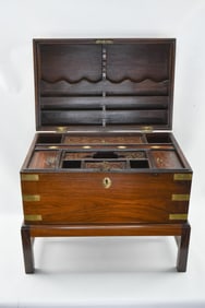 Rosewood Writing Box with Brass Fittings