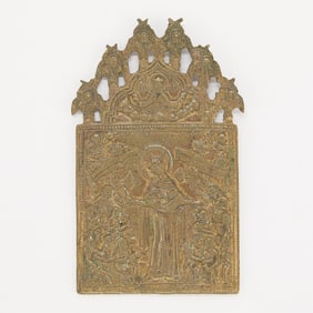 19th c. Russian Brass Christian Icon