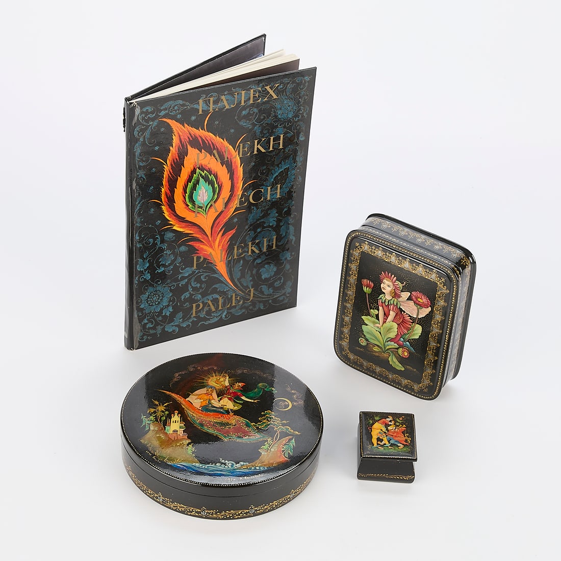 Group of Hand-Painted Russian Lacquerware (1 of 7)