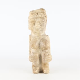 Stone Statue of Crouched Woman