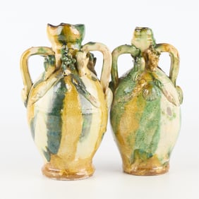 2 Italian Terracotta Pottery Vases