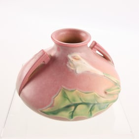 20th c. Roseville Thornapple Pink Vase