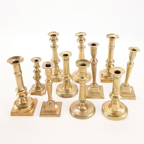 11 Brass Candlesticks