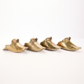 2 Pairs Brass Stirrups
