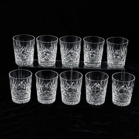 10 Waterford Lismore Whiskey Glasses