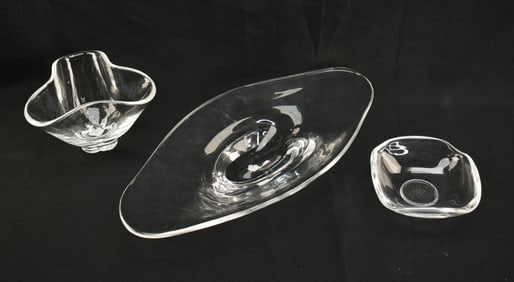 Grp 3 Steuben Crystal Dishes