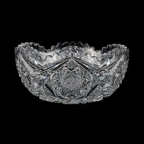 J. Hoare & Co. Brilliant Cut Crystal Glass Bowl
