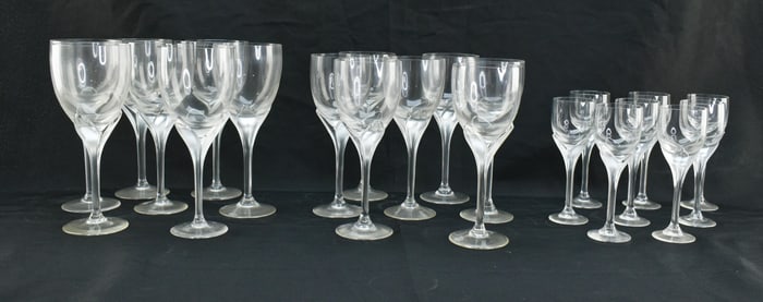 Rosenthal Frosted Stem Iris Pattern Glasses