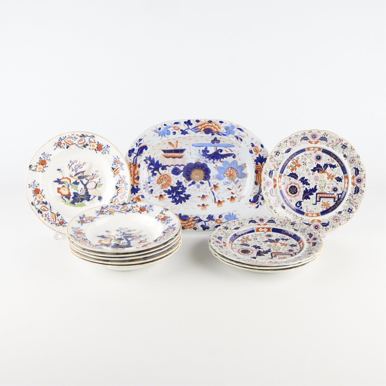 11 Pcs Ironstone Porcelain Dishes (1 of 6)